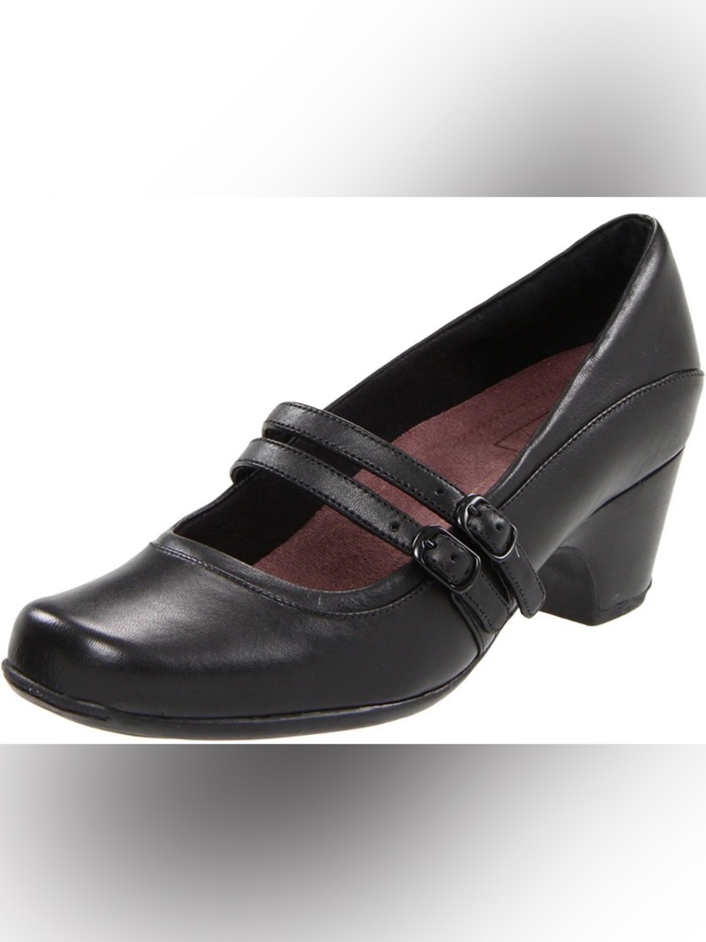 Clarks Sugar Dust Pump Women’s Size 10M Black Leather